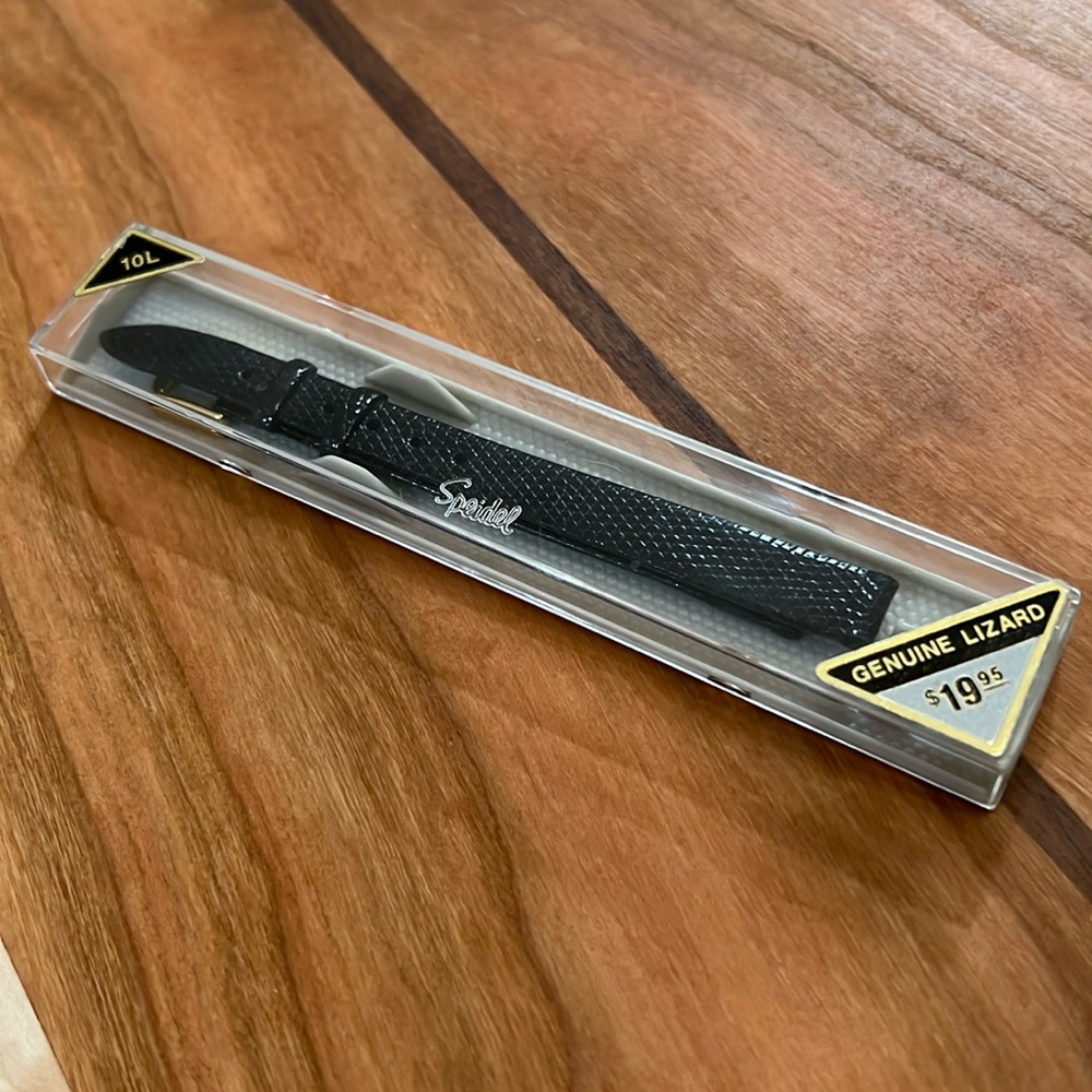 Speidel 10mm Black Lizard Watch Band